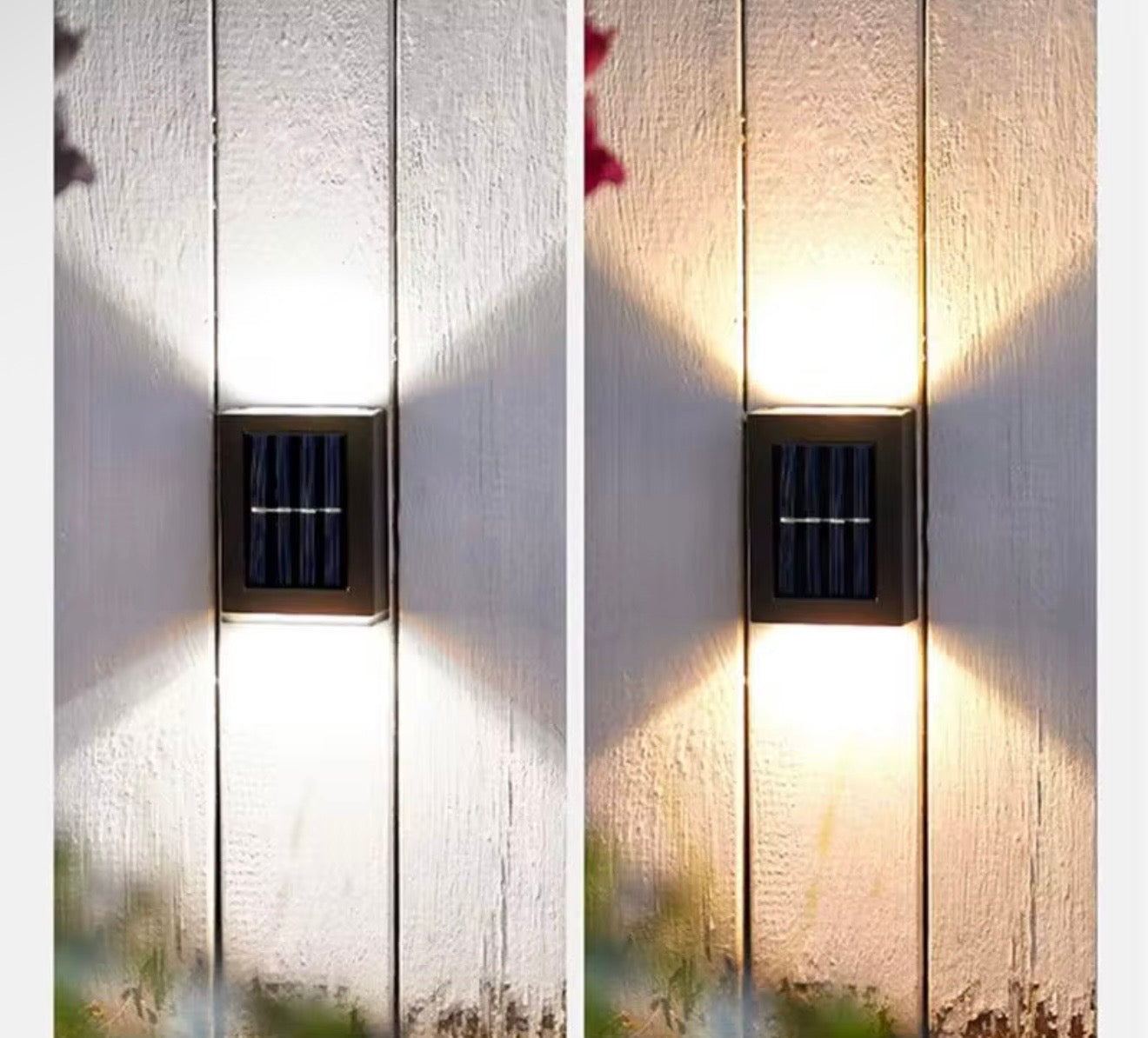 Lampă LED de perete pentru exterior, iluminare dublă sus-jos, design modern rezistent la intemperii – ideală pentru curți, terase, garduri și fațade